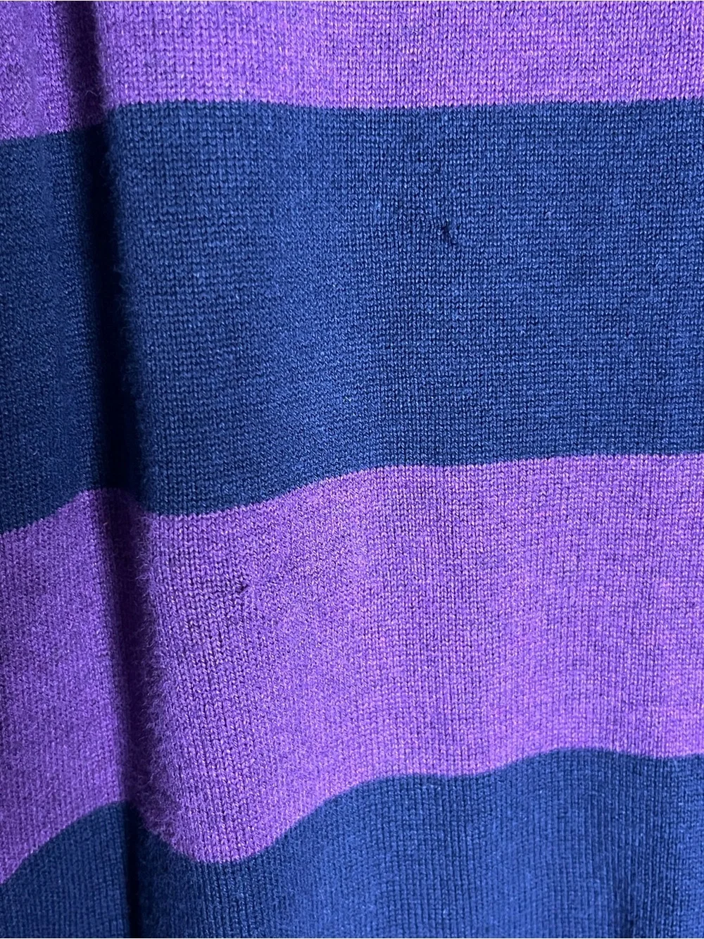 Men's IZOD Navy and Purple Striped Sweater Size XL